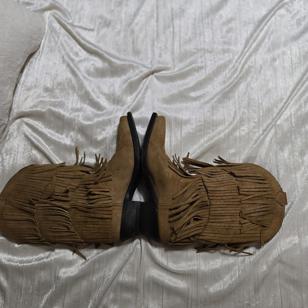 Fringe Suede Western Boots - By Dingo Size 8 EUC! - Picture 11 of 15